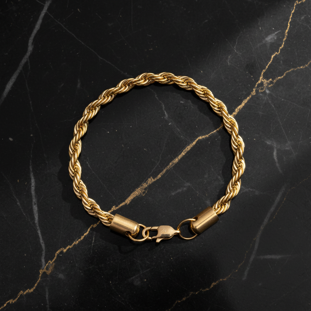 Pulsera Lazo mármol negro